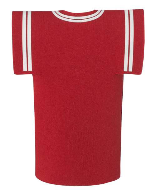 Collapsible Jersey Foam Can & Bottle Holder - Red Back