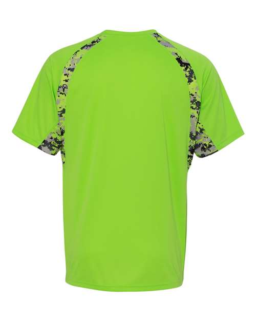 Men's Hook Digital T-Shirt - Lime/ Lime Digital Back