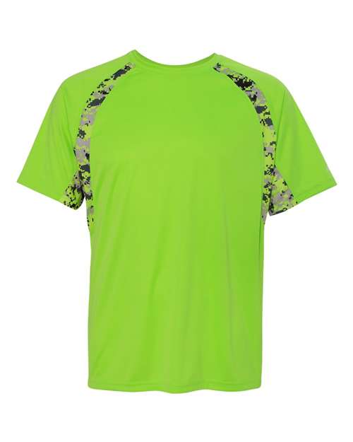 Men's Hook Digital T-Shirt - Lime/ Lime Digital Front