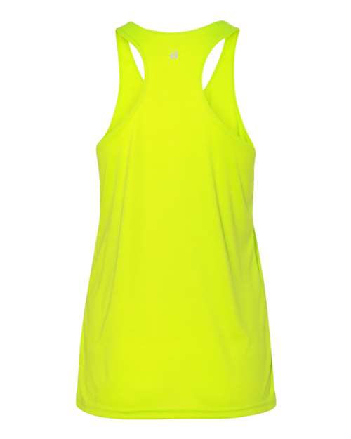 Women’s B-Core Racerback Tank Top - Safety Yellow Back