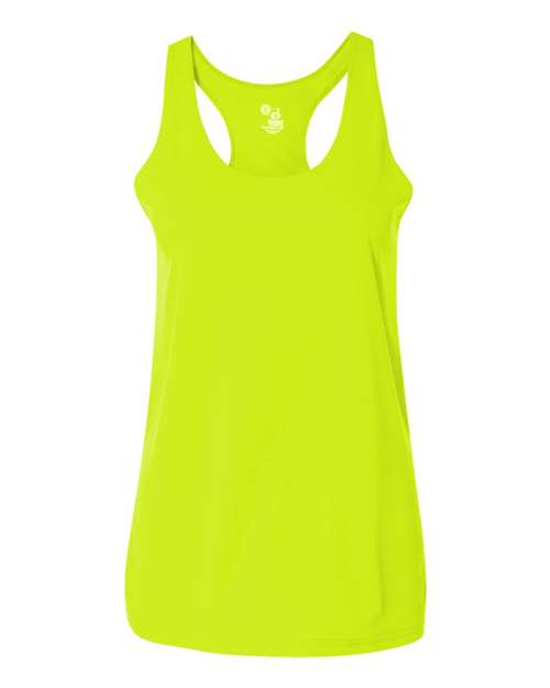 Women’s B-Core Racerback Tank Top - Safety Yellow Front