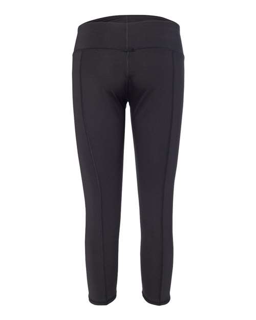 Women's Capri Leggings - Black Back