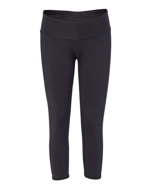 Women's Capri Leggings - Black Front