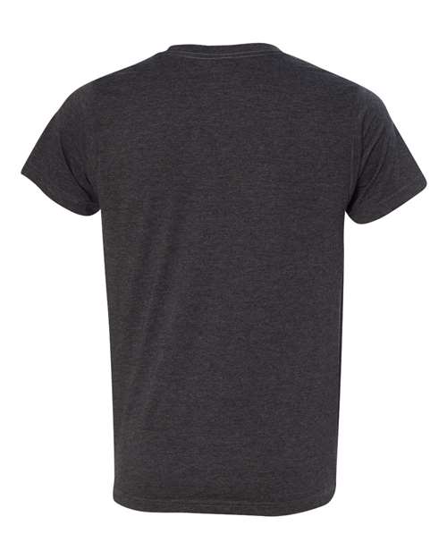 Unisex USA-Made 50/50 Fine Jersey T-Shirt - Heather Charcoal Back