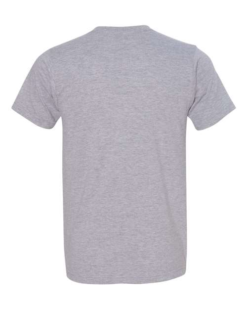 Unisex USA-Made 50/50 Fine Jersey T-Shirt - Heather Grey Back