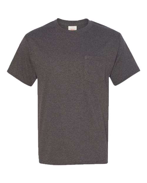 Men's Authentic Pocket T-Shirt - Charcoal Heather Front