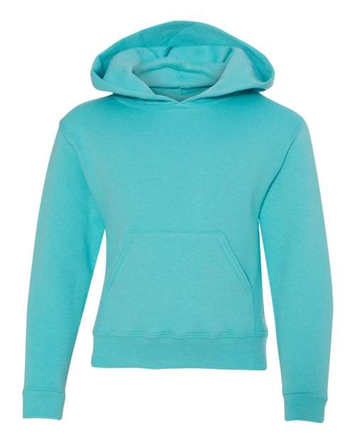 Youth NuBlend® Hooded Sweatshirt - Scuba Blue Front