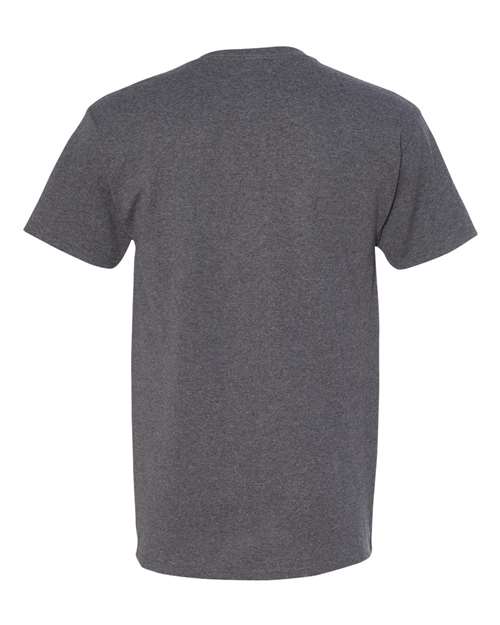 Unisex Dri-Power® 50/50 Pocket T-Shirt - Black Heather Back