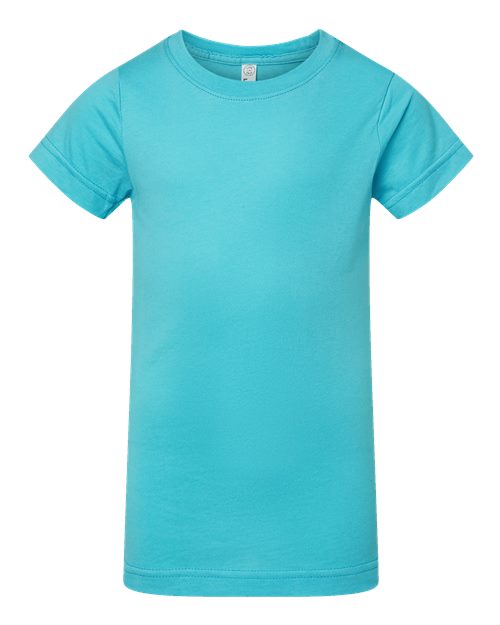 Girls' Fine Jersey Tee - Caribbean Front