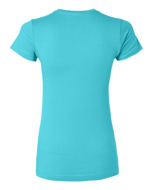 Women's Fitted Fine Jersey Tee - Caribbean Back