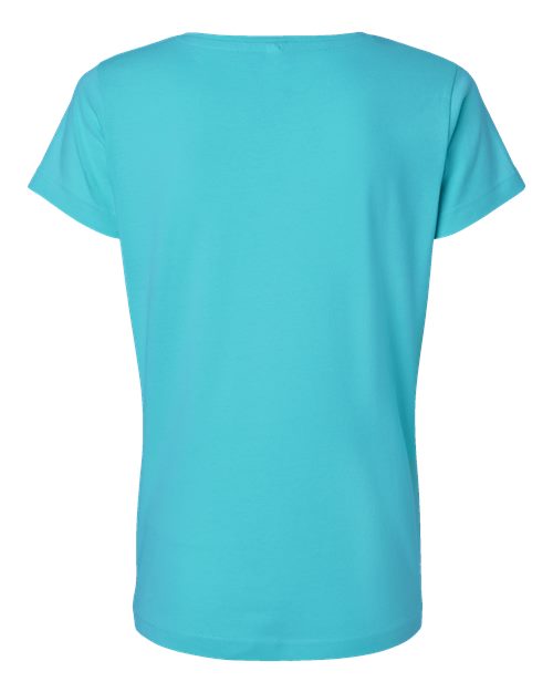 Women's Fine Jersey Tee - Caribbean Back