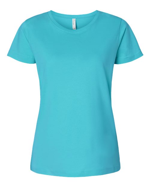 Women's Fine Jersey Tee - Caribbean Front