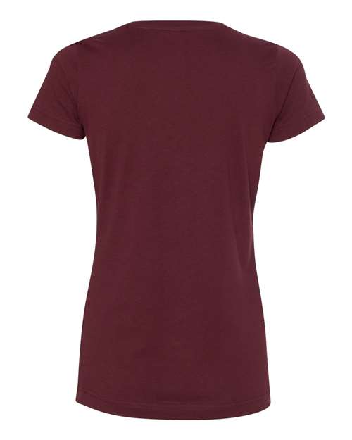 Women's Fine Jersey Tee - Maroon Back