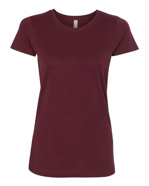 Women's Fine Jersey Tee - Maroon Front