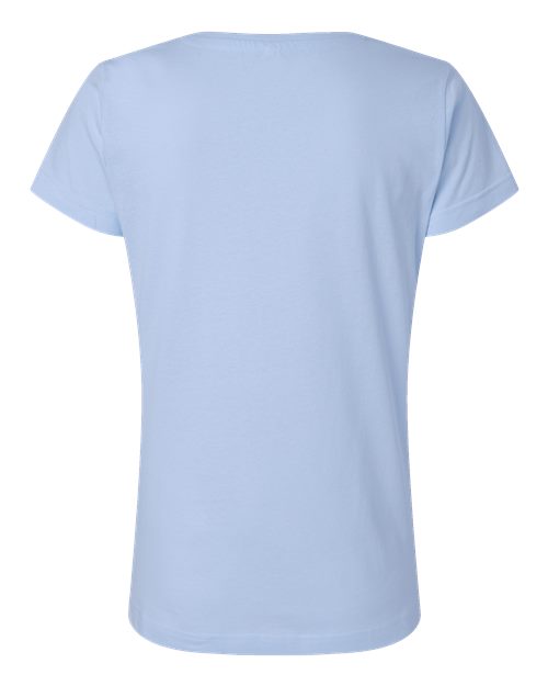 Women's Fine Jersey Tee - Light Blue Back