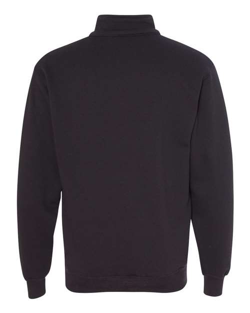 Unisex USA-Made Quarter-Zip Sweatshirt - Black Back