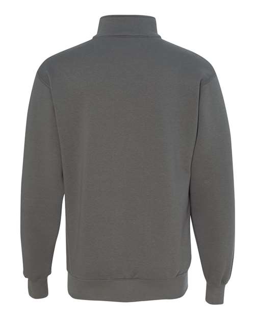 Unisex USA-Made Quarter-Zip Sweatshirt - Charcoal Back