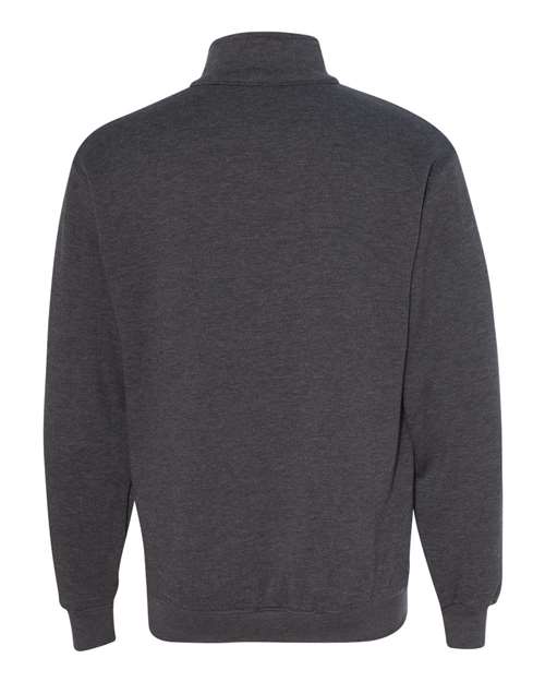 Unisex USA-Made Quarter-Zip Sweatshirt - Charcoal Heather Back