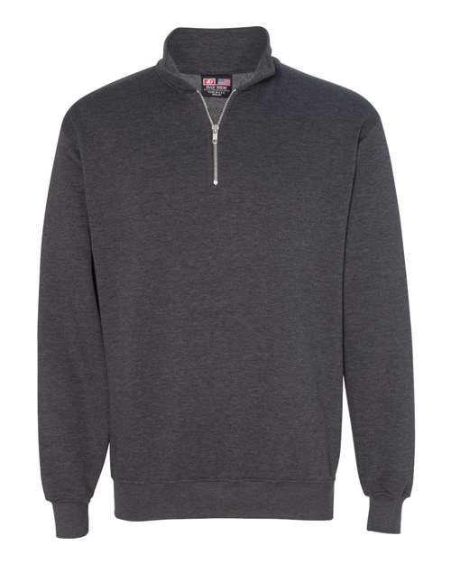 Unisex USA-Made Quarter-Zip Sweatshirt - Charcoal Heather Front