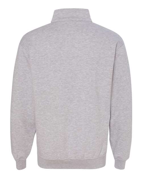 Unisex USA-Made Quarter-Zip Sweatshirt - Dark Ash Back