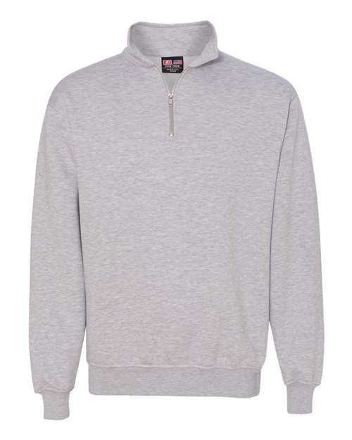 Unisex USA-Made Quarter-Zip Sweatshirt - Dark Ash Front