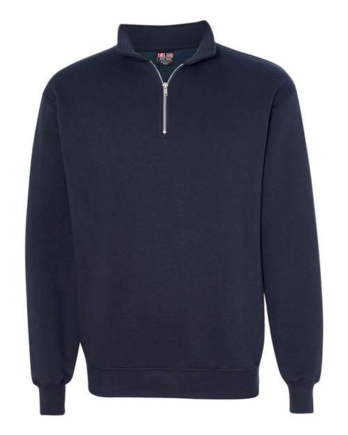 Unisex USA-Made Quarter-Zip Sweatshirt - Navy Front