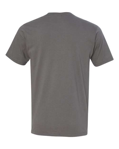 Unisex USA-Made Fine Jersey T-Shirt - Charcoal Back