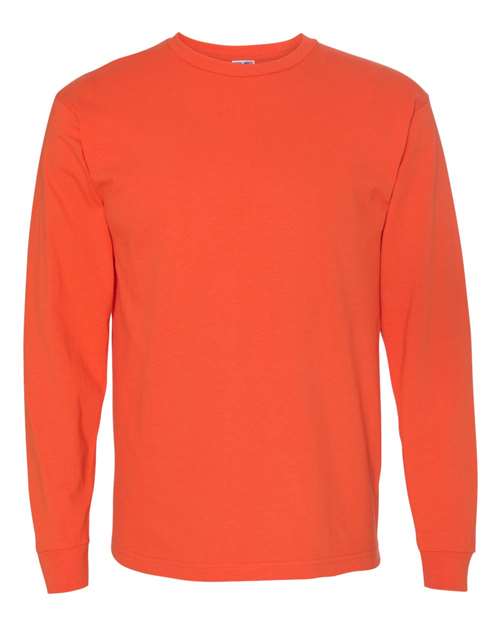 Unisex USA-Made Long Sleeve T-Shirt - Bright Orange Front