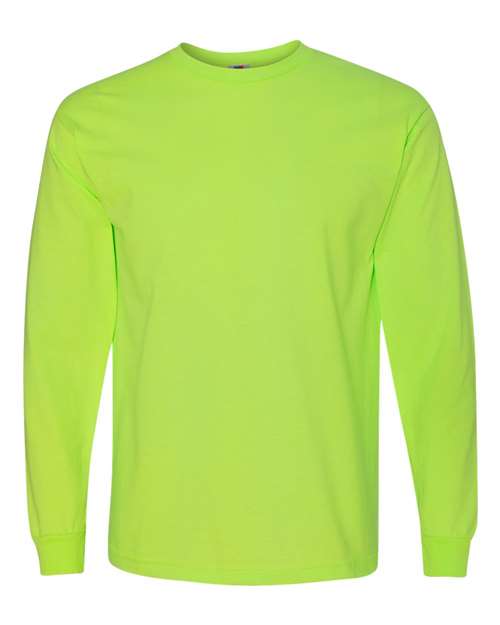 Unisex USA-Made Long Sleeve T-Shirt - Lime Green Front