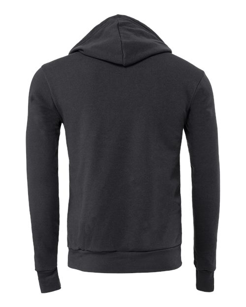 Unisex Sponge Fleece Hoodie Sweatshirt - Dark Grey Back