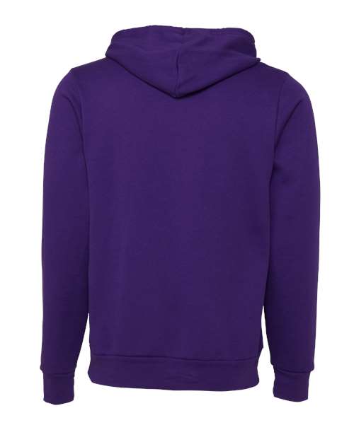 Unisex Sponge Fleece Hoodie Sweatshirt - Team Purple Back