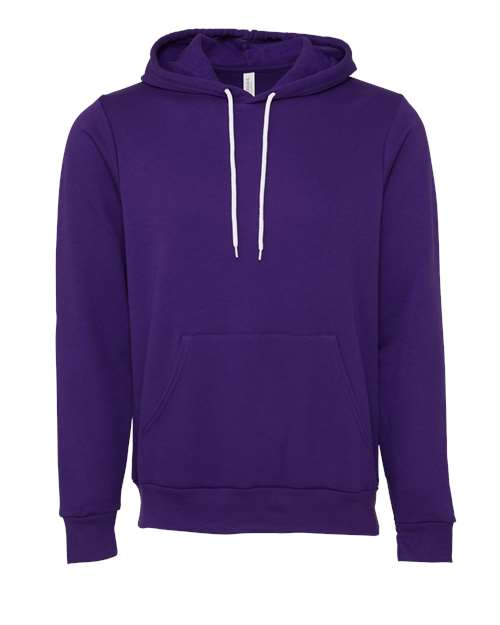 Unisex Sponge Fleece Hoodie Sweatshirt - Team Purple Front