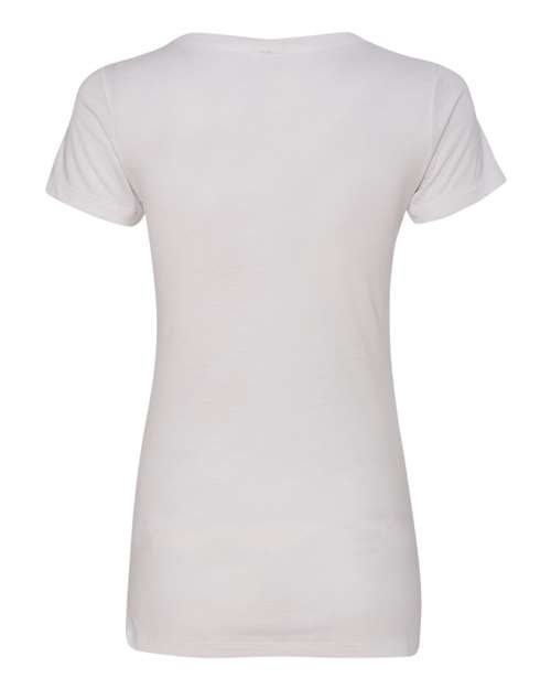 Women's Triblend Tee - Solid White Triblend Back