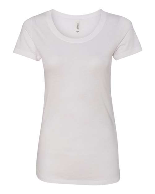 Women's Triblend Tee - Solid White Triblend Front