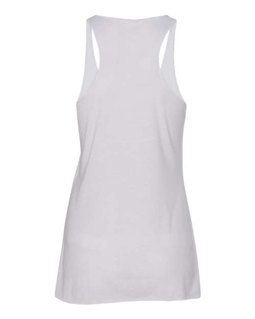 Women's Triblend Racerback Tank - Solid White Triblend Back