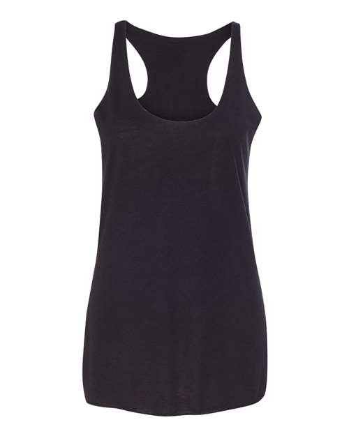 Women's Triblend Racerback Tank - Solid Black Triblend Front