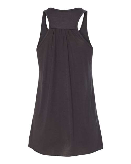 Women's Flowy Racerback Tank - Dark Grey Back