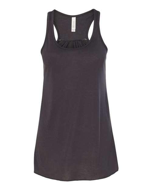 Women's Flowy Racerback Tank - Dark Grey Front