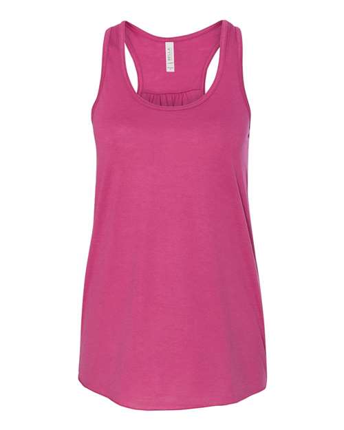 Women's Flowy Racerback Tank - Berry Front
