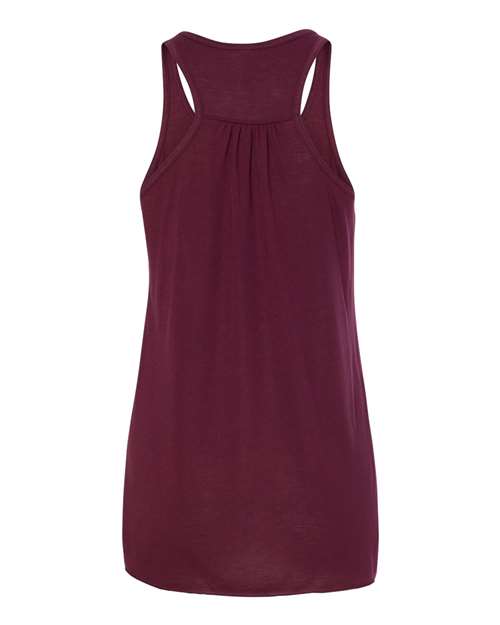 Women's Flowy Racerback Tank - Maroon Back