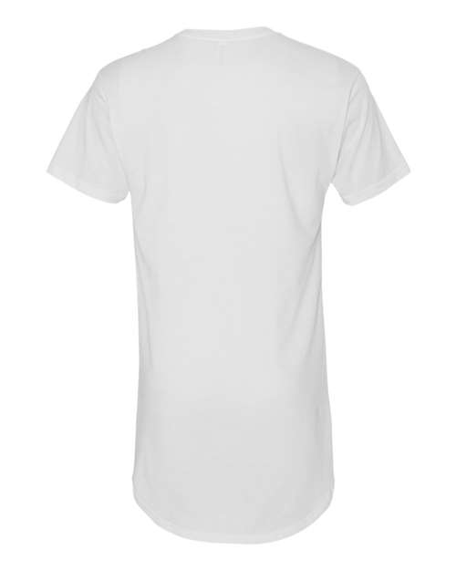 Men's Long Body Urban Tee - White Back