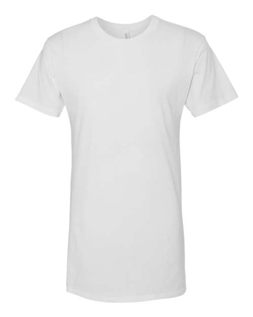 Men's Long Body Urban Tee - White Front