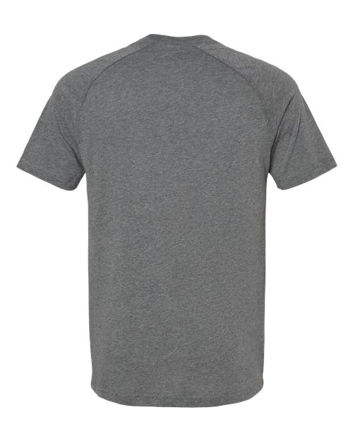 Men's Heather CVC Raglan Tee - Deep Heather Back