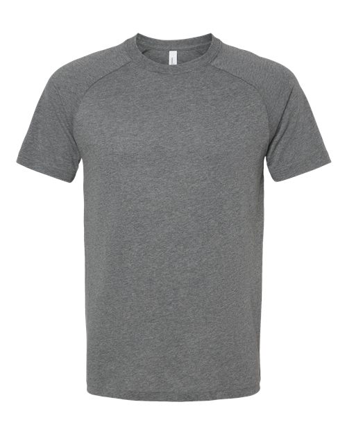 Men's Heather CVC Raglan Tee - Deep Heather Front