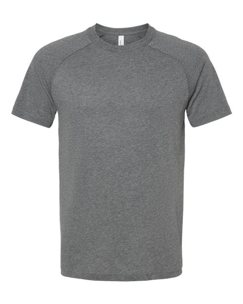 BELLA + CANVAS Men's Heather CVC Raglan Tee - Deep Heather Front