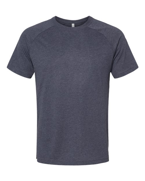Men's Heather CVC Raglan Tee - Heather Navy Front