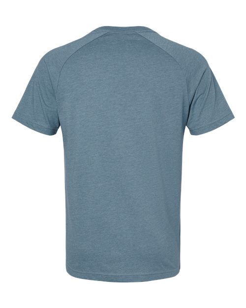 Men's Heather CVC Raglan Tee - Heather Slate Back
