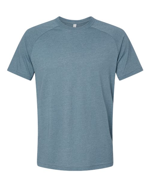 Men's Heather CVC Raglan Tee - Heather Slate Front