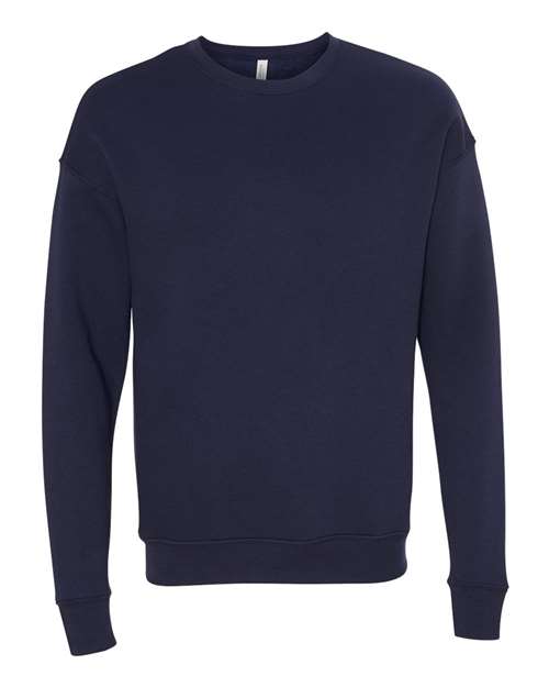 Unisex Sponge Fleece Drop Shoulder Crewneck Sweatshirt - Navy Front