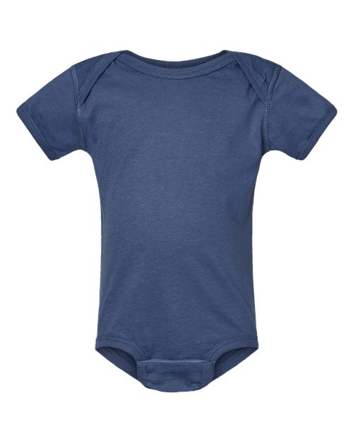 Infant Fine Jersey Bodysuit - Indigo Front